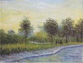 Way in the Voyer d Argenson Park in Asnieres Vincent van Gogh Landscapes river